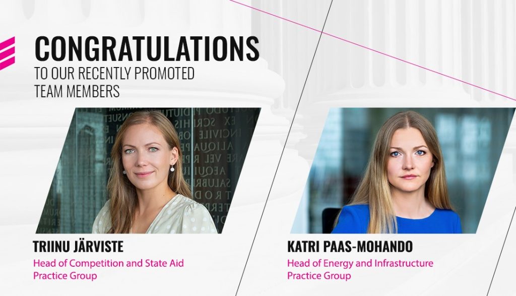 TGS Baltic promotes Triinu Järviste and Katri Paas-Mohando to Counsel