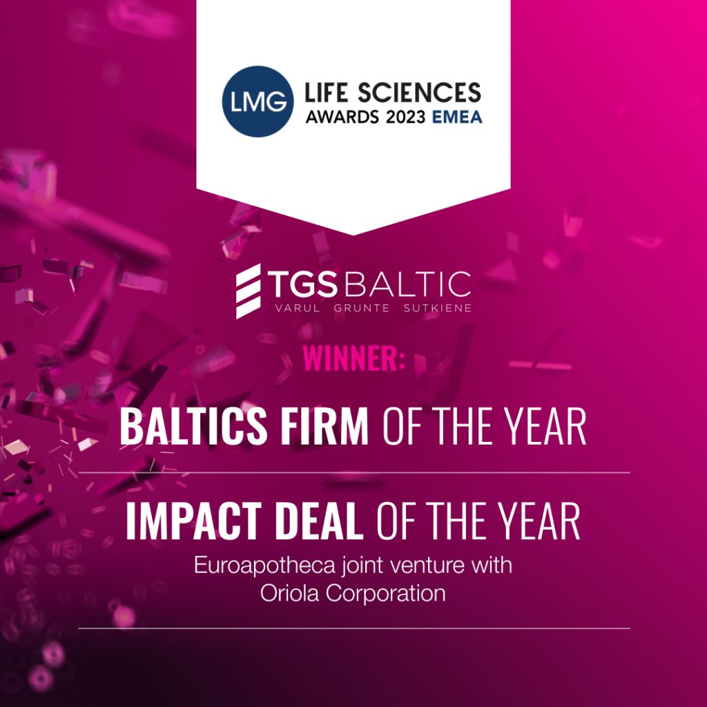 TGS Baltic takes the spotlight as the winner of the Baltic Law Firm of the Year title at the esteemed Life Sciences Awards