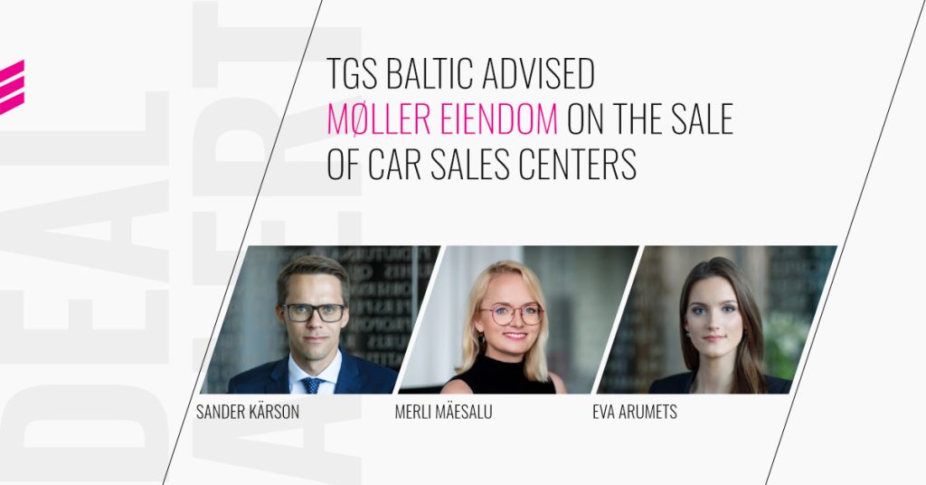 TGS Baltic advised Møller Eiendom on the sale of car sales centers