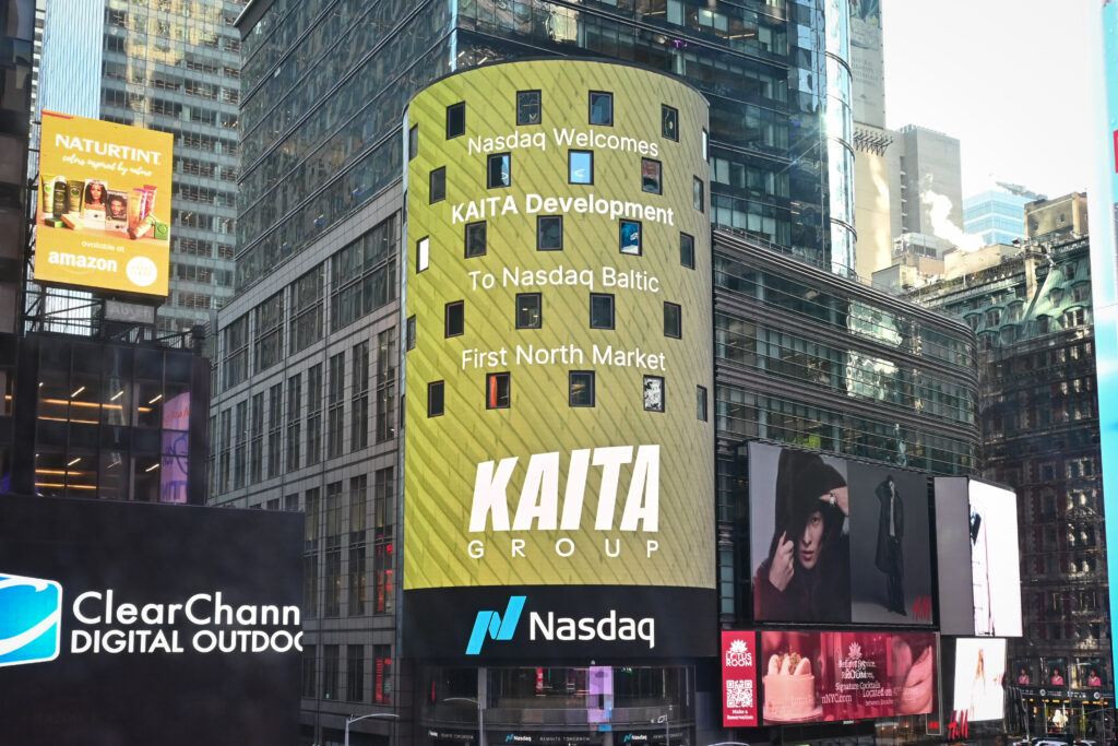 „Kaita Development“ 4,5 mln. EUR obligacijų emisija įtraukta į Nasdaq Baltijos „First North“ rinką